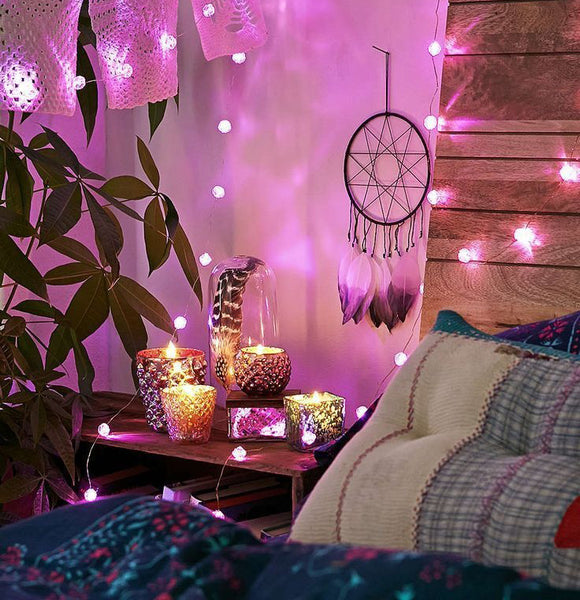 String lights above your bed 