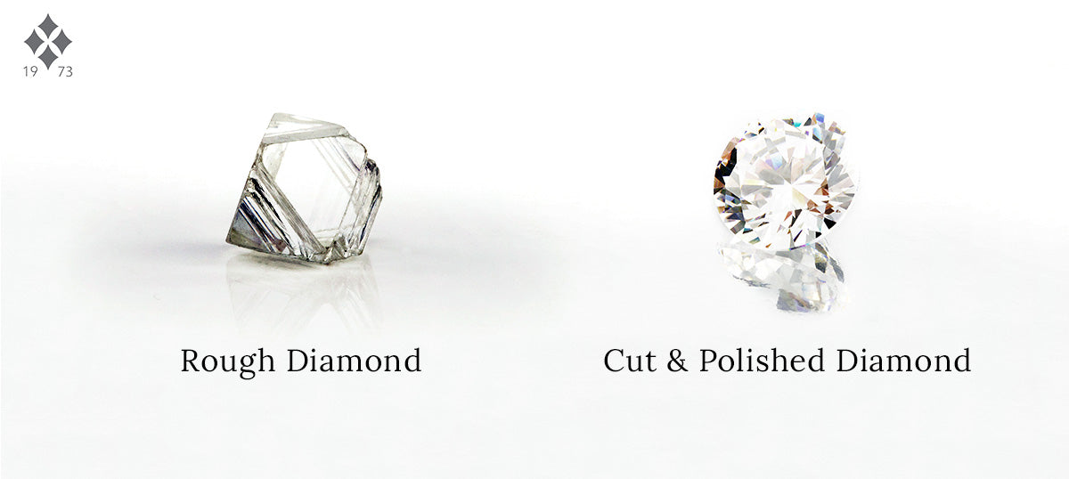 rough diamond vs polished diamond
