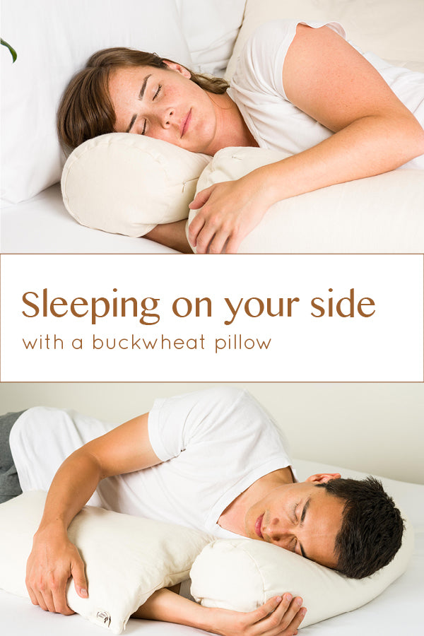 Sleeping on your side with a buckwheat pillow - by ComfyComfy