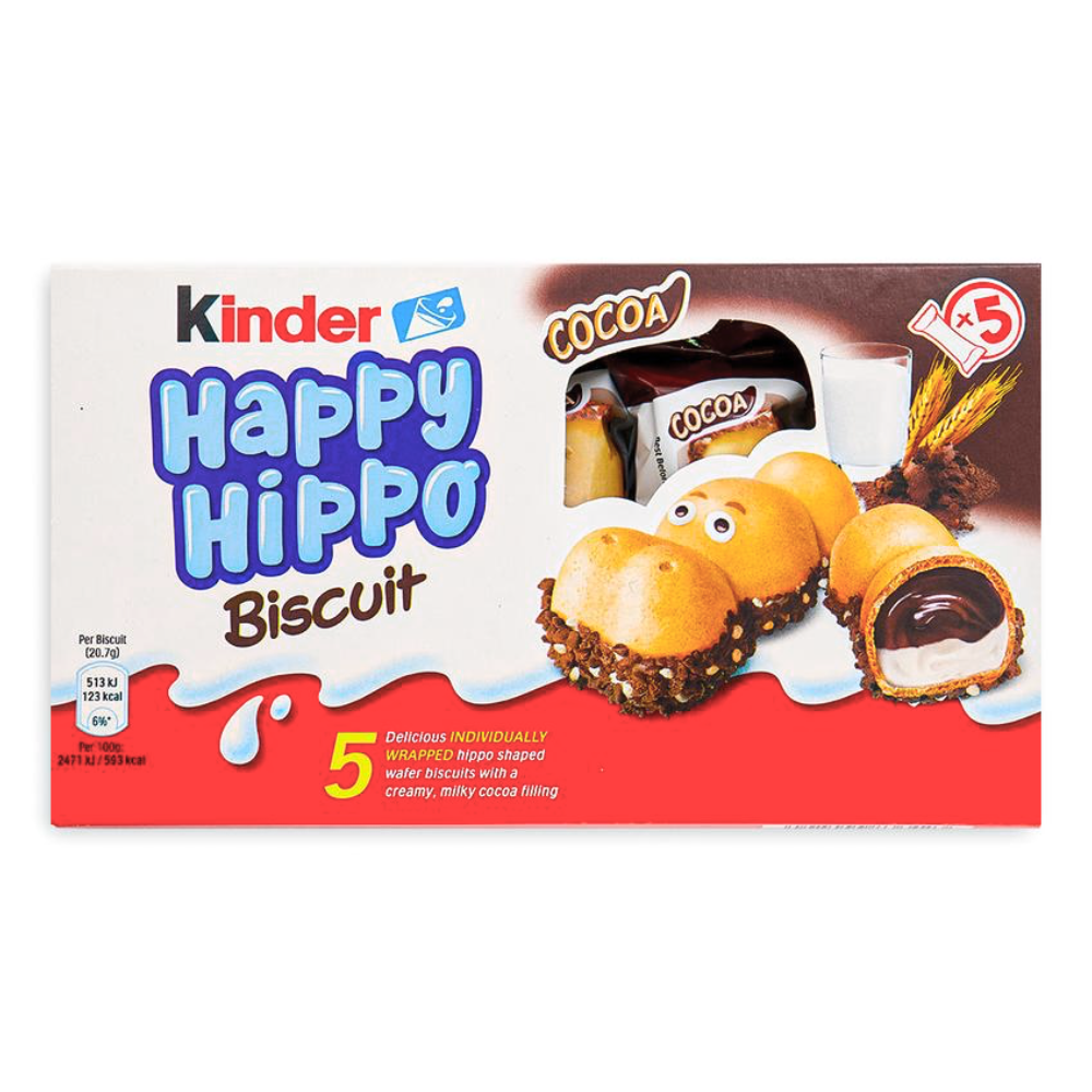 Kinder® Happy Hippo Biscuit, Cocoa - x5 - 3.6 oz. | Snyder&amp;#39;s Candy