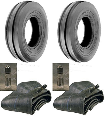 4.00-19 Major Brand Tri Rib (3 Rib) 4 ply rated Tires with Tubes (Set of 2)