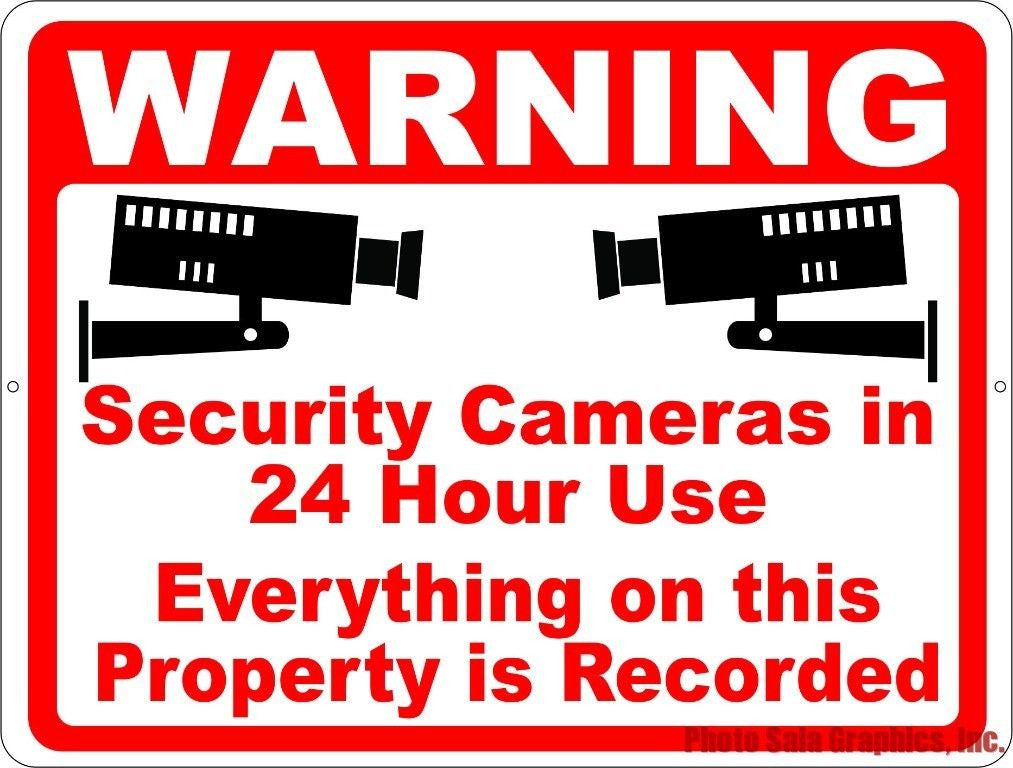 Warning Security Cameras In Use