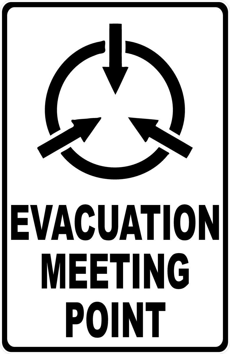 Evacuation Meeting Point Sign Signs by SalaGraphics