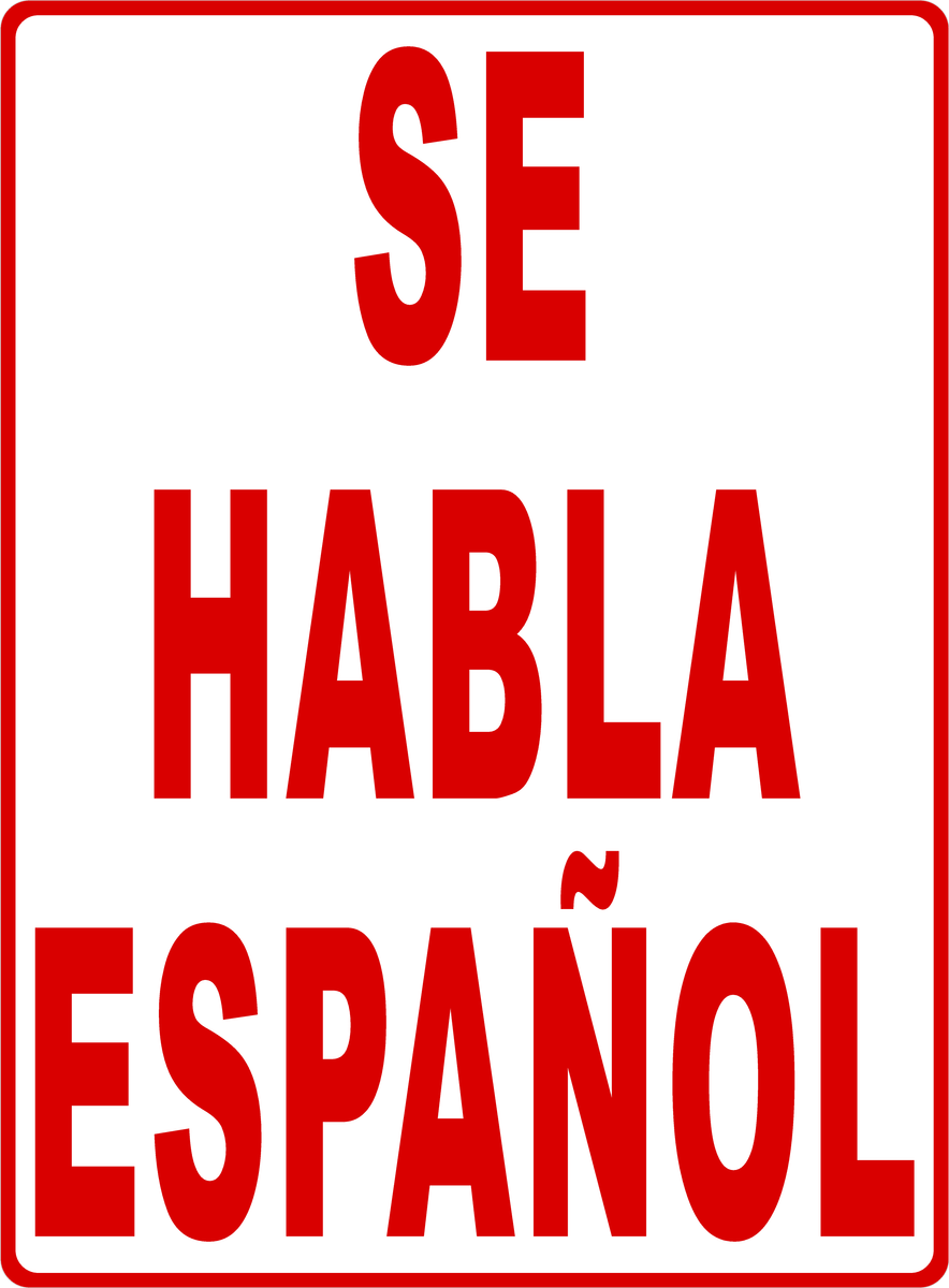 Se Habla Espaňol Sign Signs By Salagraphics 0423