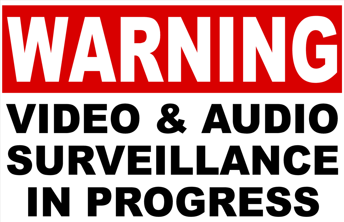 Warning Video And Audio Surveillance In Progress Sign Signs By Salagraphics 