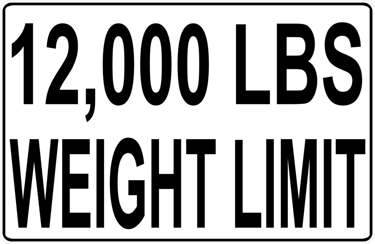 Weight Limit Sign – Signs by SalaGraphics