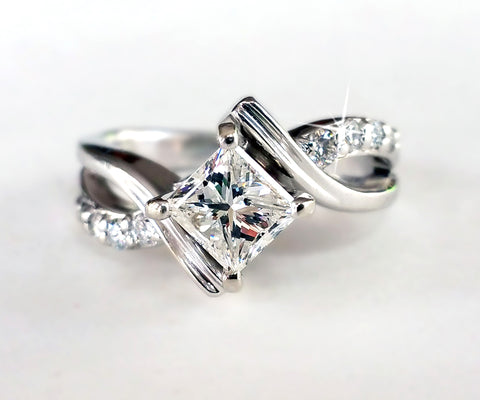 Bypass Princess Diamond Ring