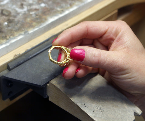 rough rose gold ring casting
