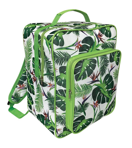 Al Fresco Insulated Palm Leaf Print 17L Cooler Bag Backpack
