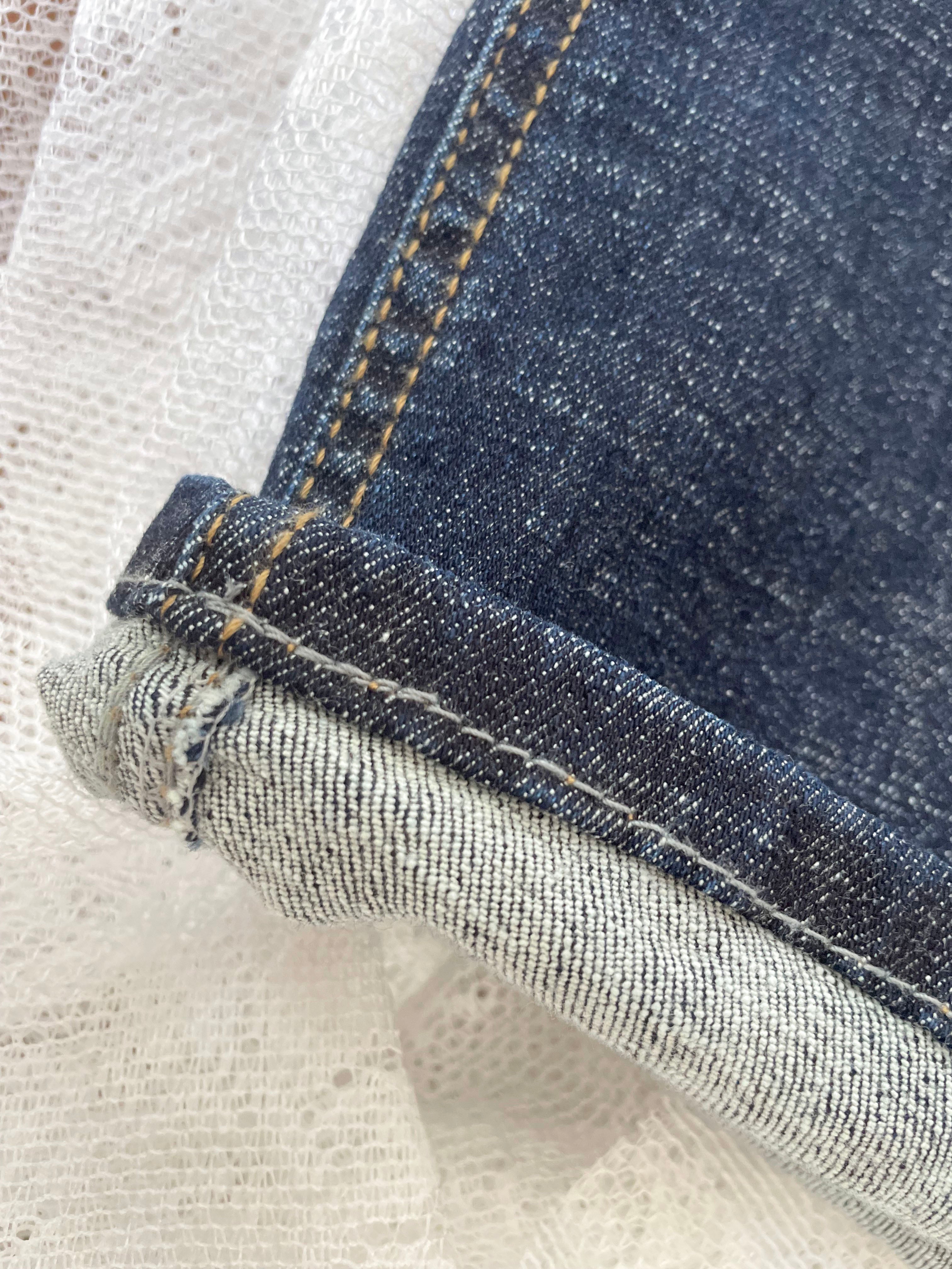 High Waist 腰封全彈性寶藍高腰微直腳, Jeans/ PT8347
