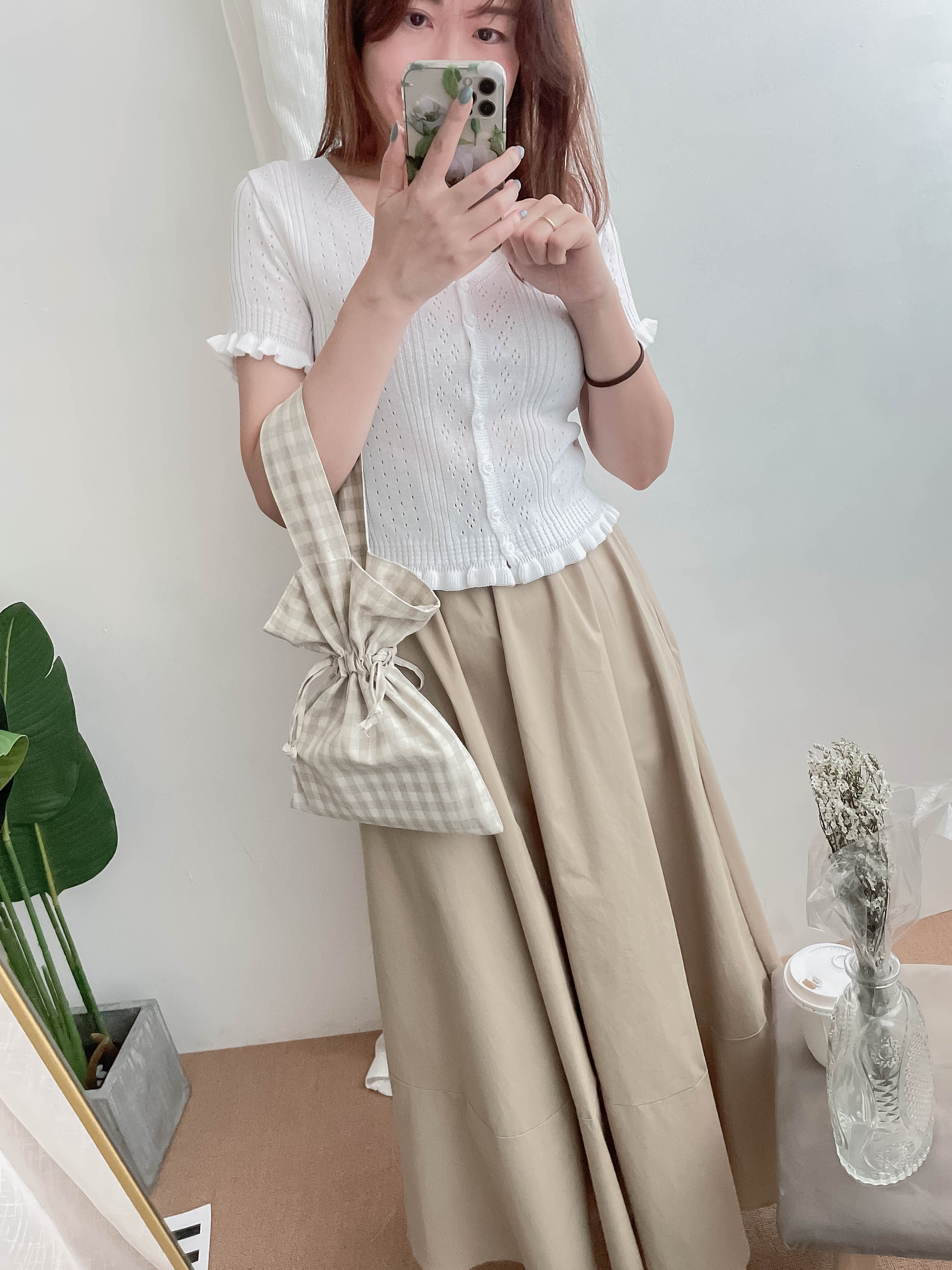 Check Fabric Hobo, Bag (現貨袋款) / BG8076