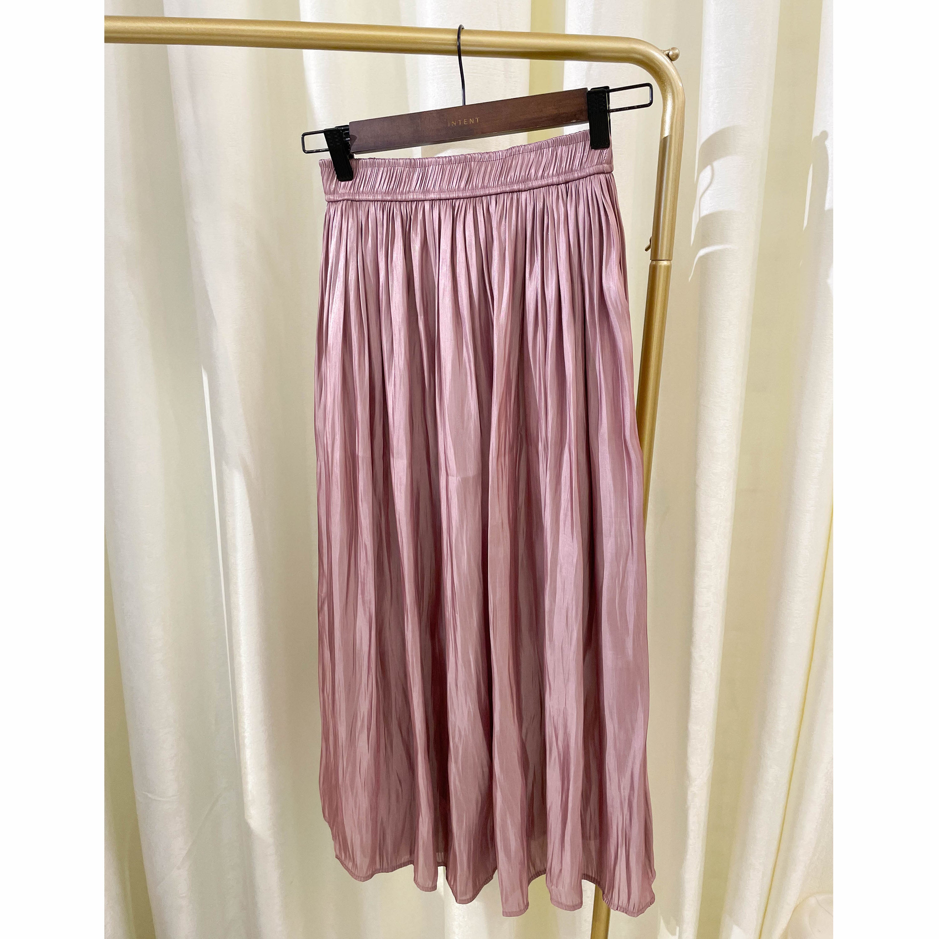 Flowlight 玫瑰色流光感輕盈垂感紗裙, Skirt/ SK8532
