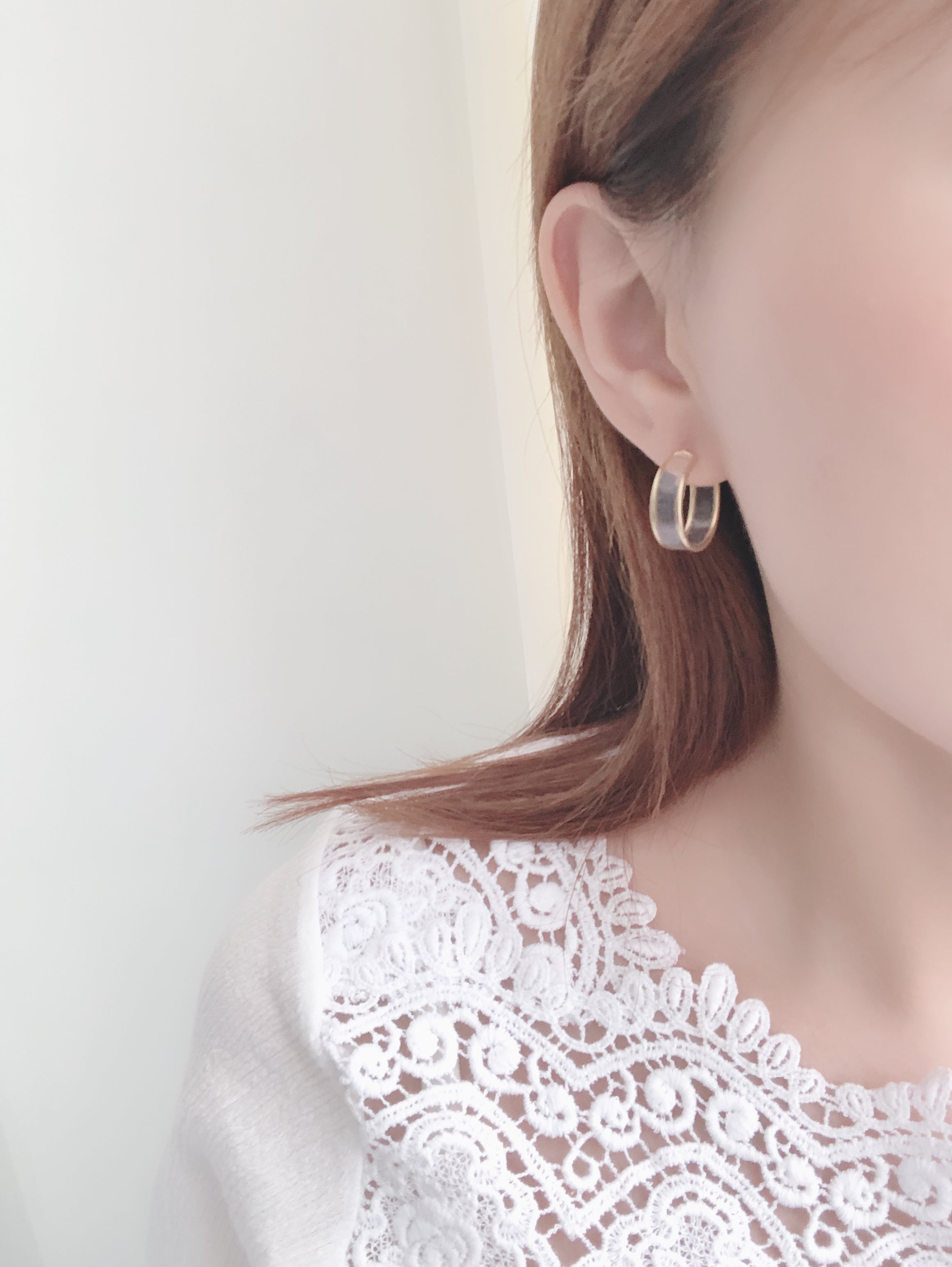 通透金圈耳環, Earrings/ ER8296