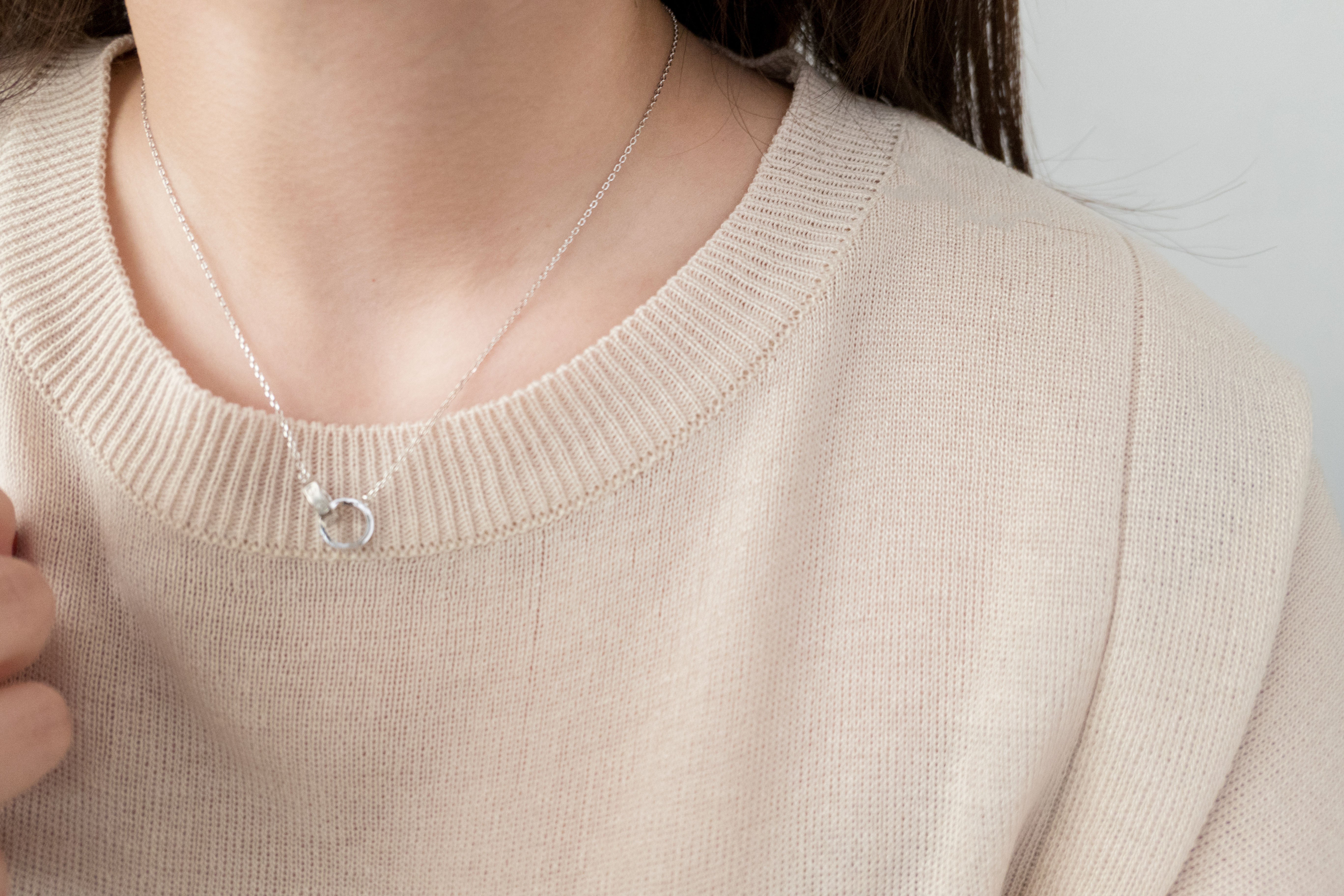 s925 lock ring, necklace/ NL8133