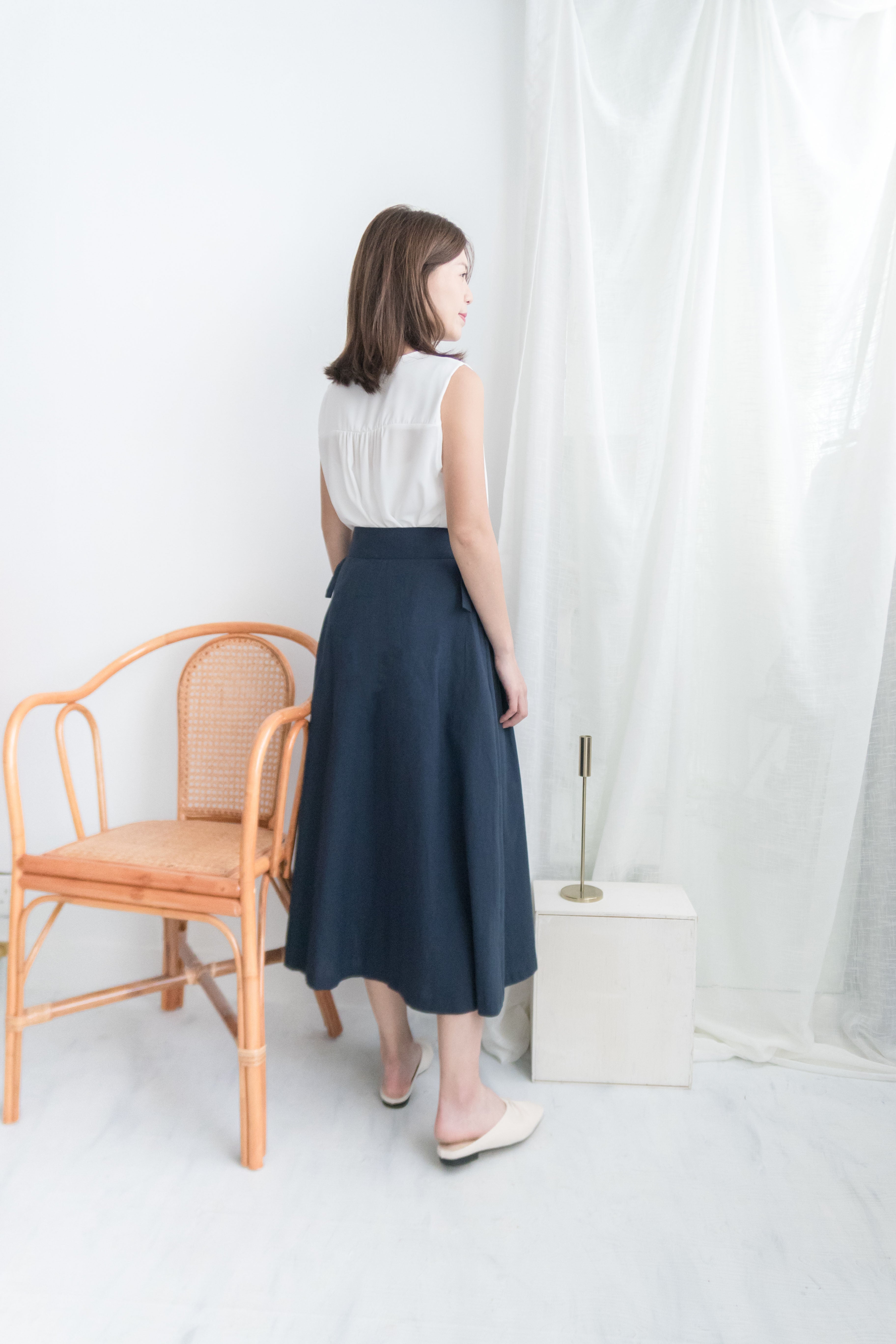 layer 假雙層領口肩膊車摺修手臂, Blouse/ TP8588