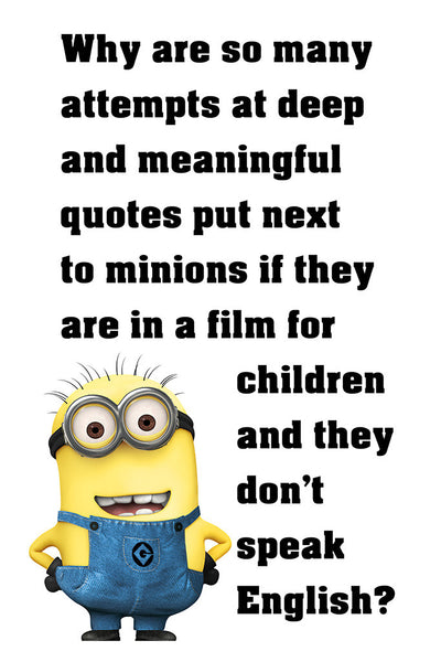 Minion Quotes Funny Motivational Poster – My Hot Posters