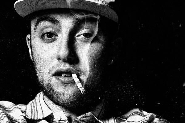 Mac Miller Smoke Rap Music Black and White Poster – My Hot Posters