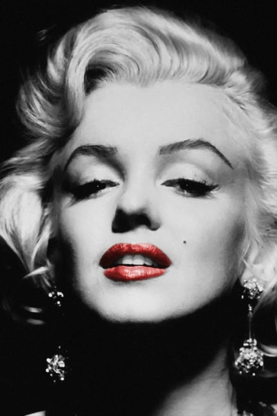 Marilyn Monroe Black and White Red Lips Poster – My Hot Posters