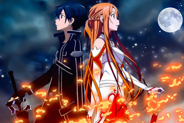 Sword Art Online Sao Kirito Asuna Anime Poster – My Hot Posters