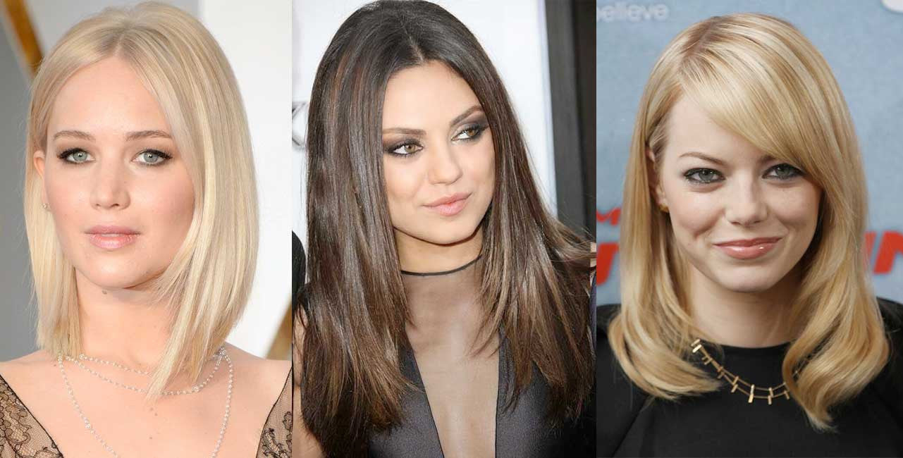 celebrities with long thin hair