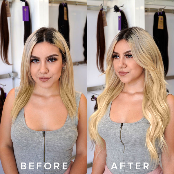 hand-tied rows before after