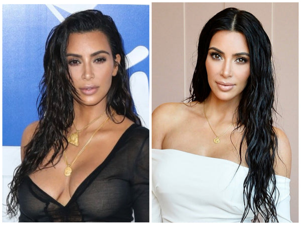 kim kardashian wet hair look