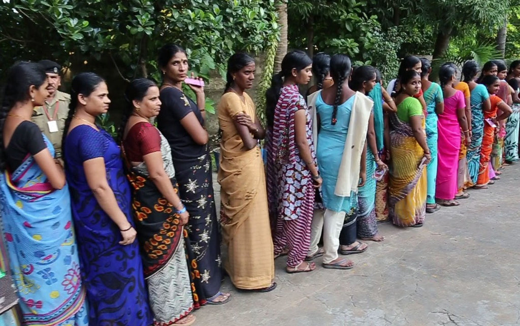 line of indian women