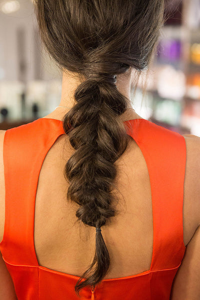 fishtail braided hairstyle