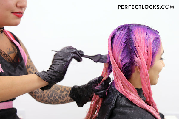 dyeing hair pink