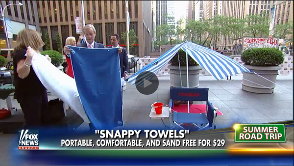 Snappy Towels news clip: 1:56 on Fox News Fox & Friends morning show June 9, 2016