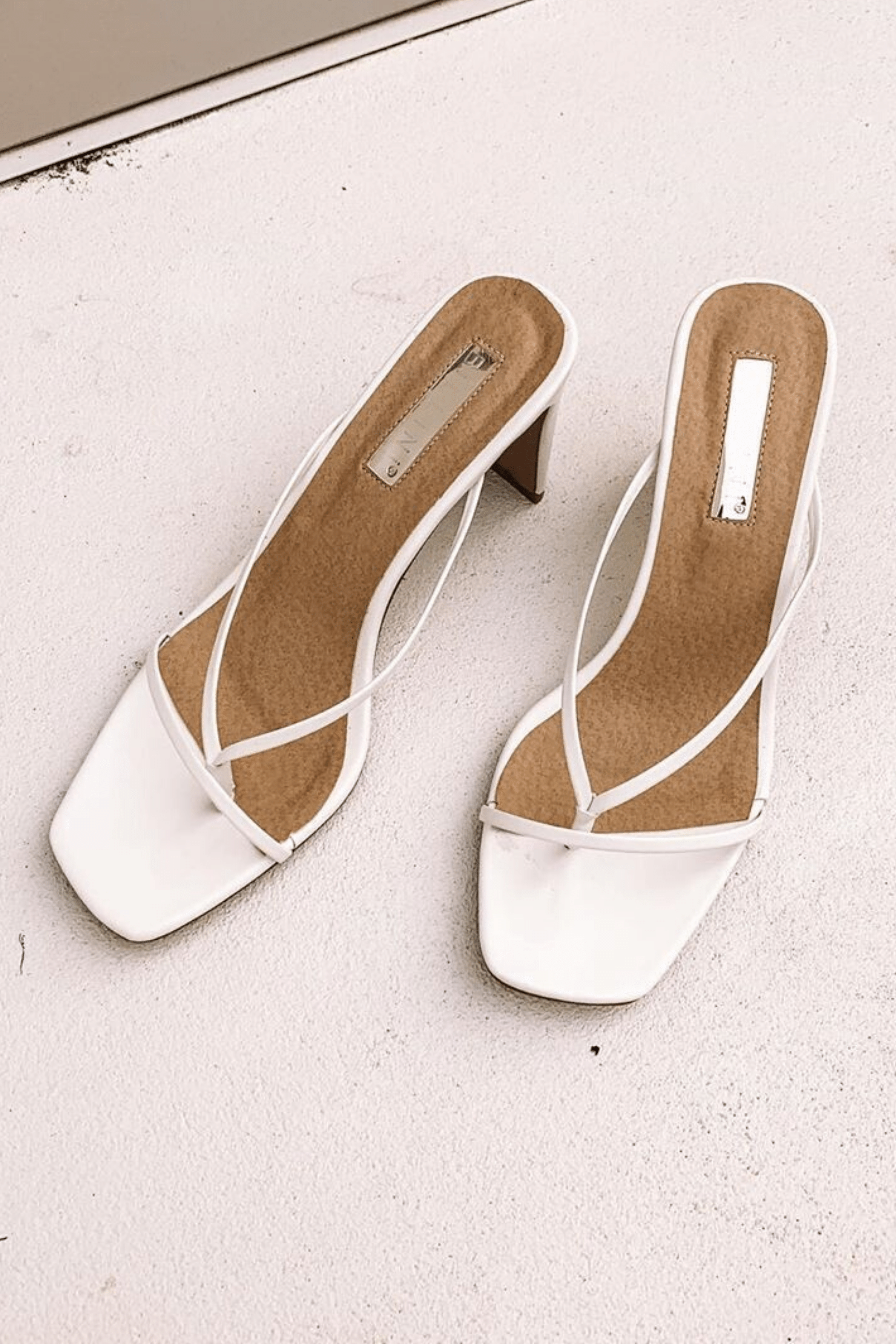 basic white heels