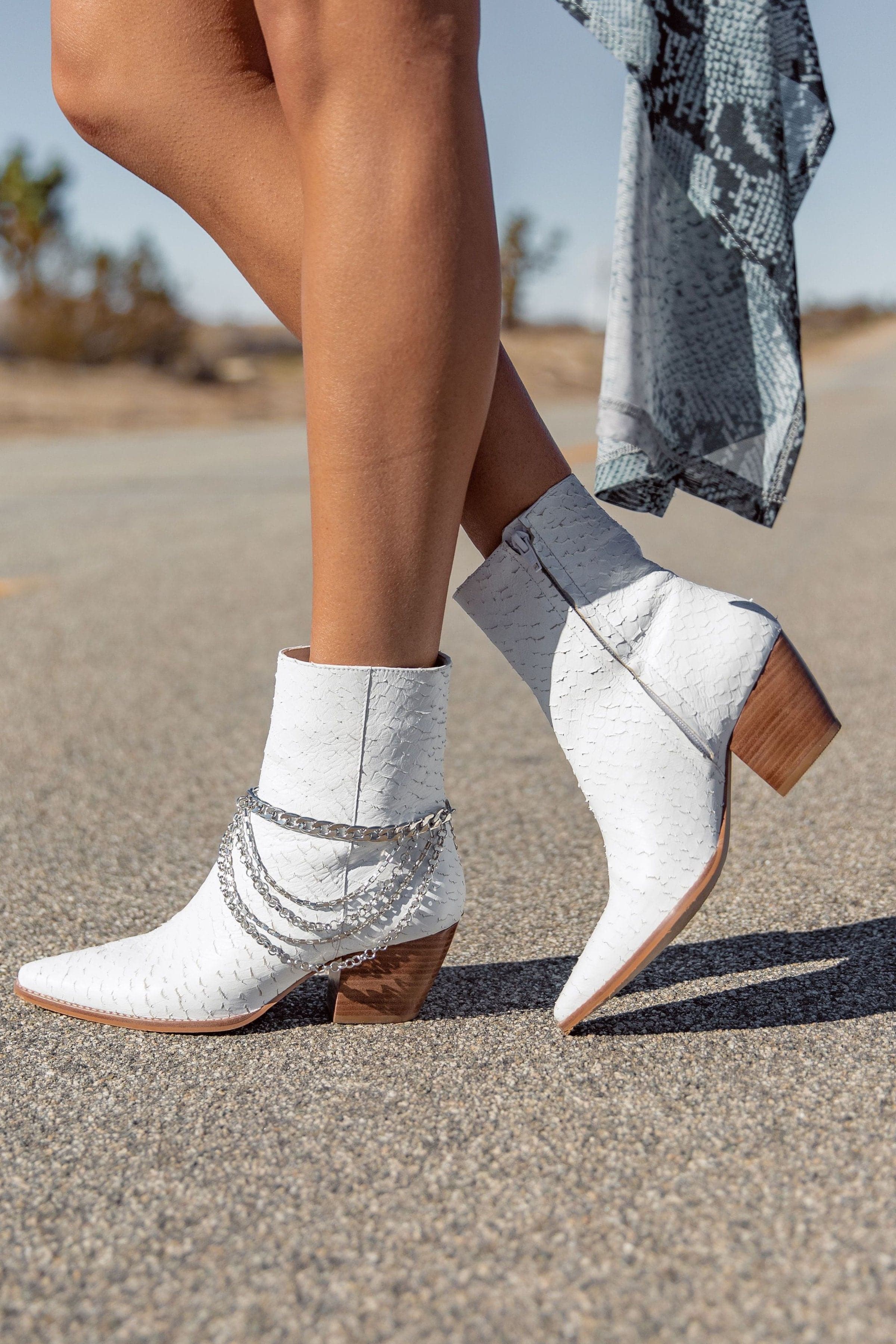 White Python Matisse Caty Bootie 