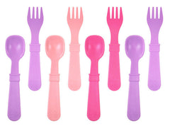 Re-Play Utensils - 8 Pack - Purple, Bright Pink & Baby Pink