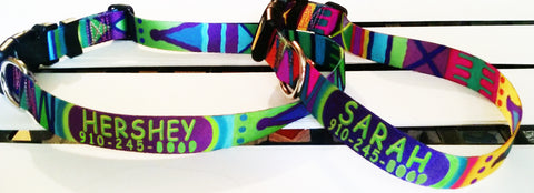 personalized Key West Dog Collars Mayan Weave design