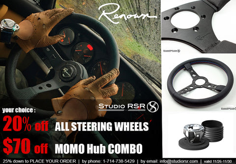Renown Steering wheels x Studio RSR x MOMO Hub Adapter