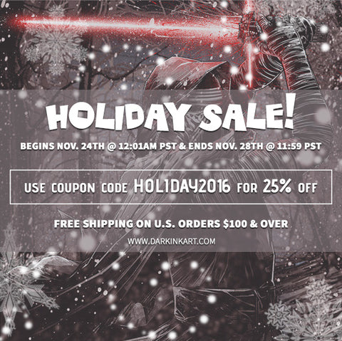 Dark Ink Holiday Sale 25% Off