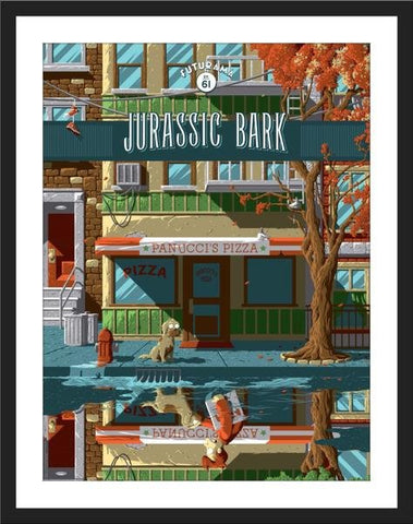 Jurassic Bark by Florey | Bottleneck Gallery Futurama release