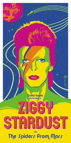 Ziggy Stardust glow by Brian Miller | David Bowie