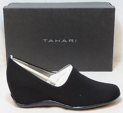 TAHARI Women's Abby Wedge Slip On - Black - Sz 7,8.5 Only NIB - MSRP $79 - ShooDog.com