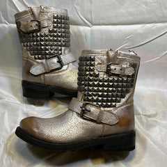 ASH ITALIA Women's • Titanic • Studded Motorcycle Boot - Black Antique