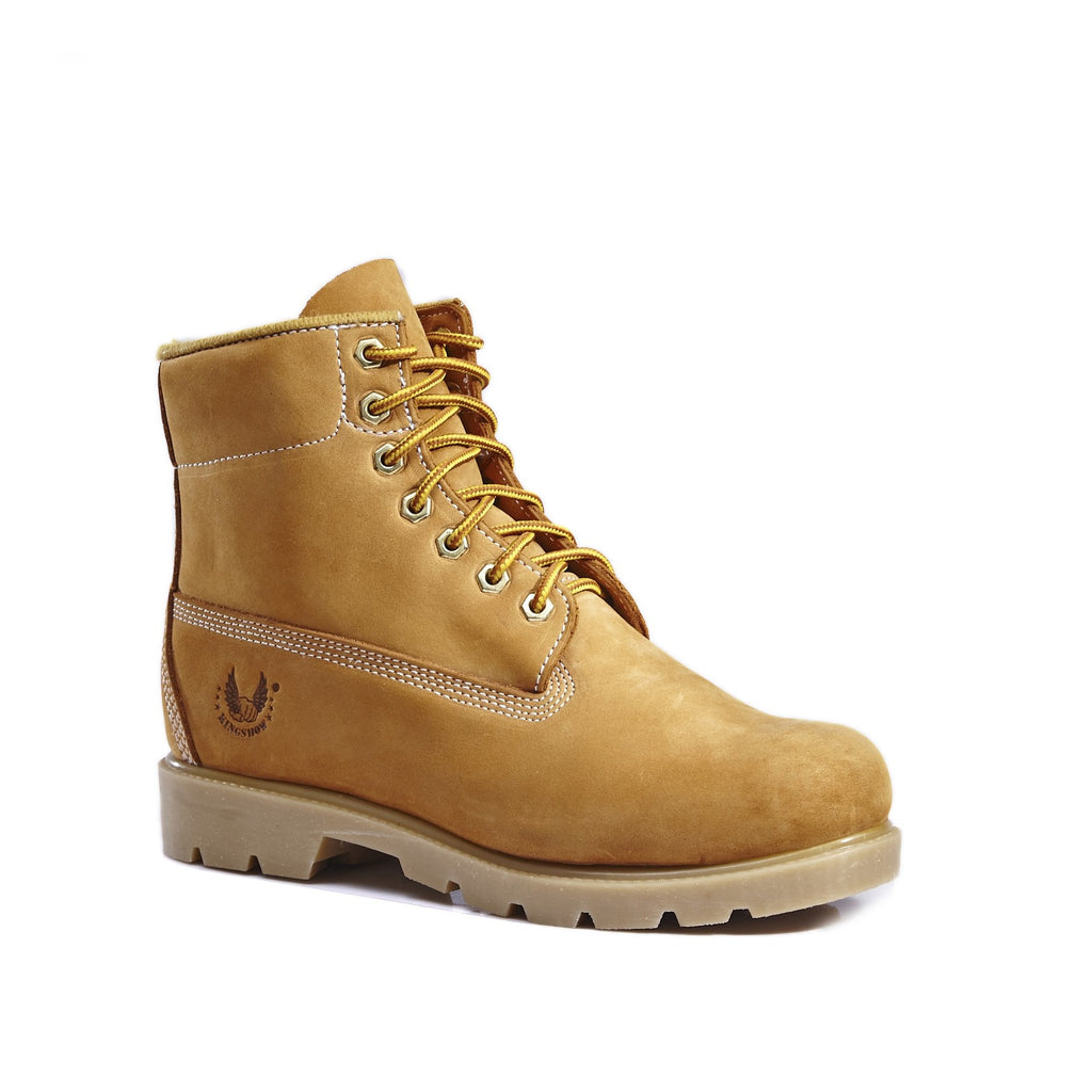 Men’s Kingshow 6” Basic Work Boots SKU : M8005 Wheat Nubuck - ShooDog.com