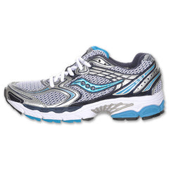 Women's Saucony ProGrid Guide 3 •White/Silver/Blue• Running Shoe - ShooDog.com