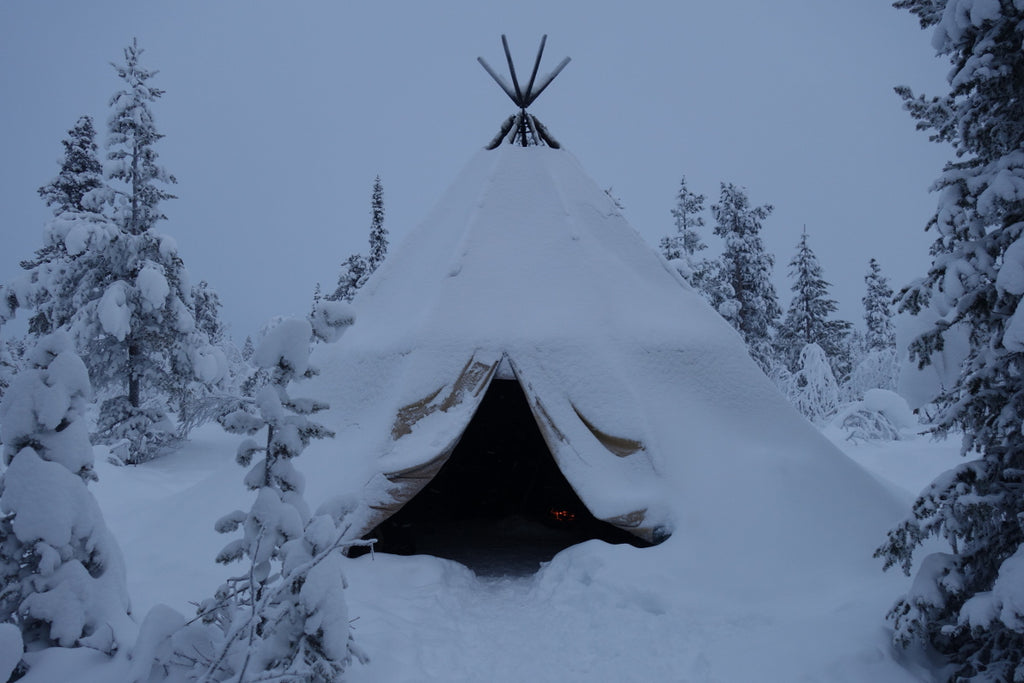 Twins That Travel at Supernomad - Teepee in Arctic Sweden