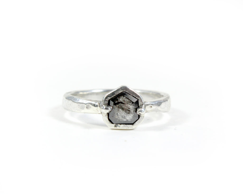 salt and pepper diamond ring