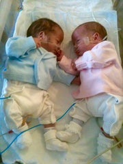 Baby twins born prematurely