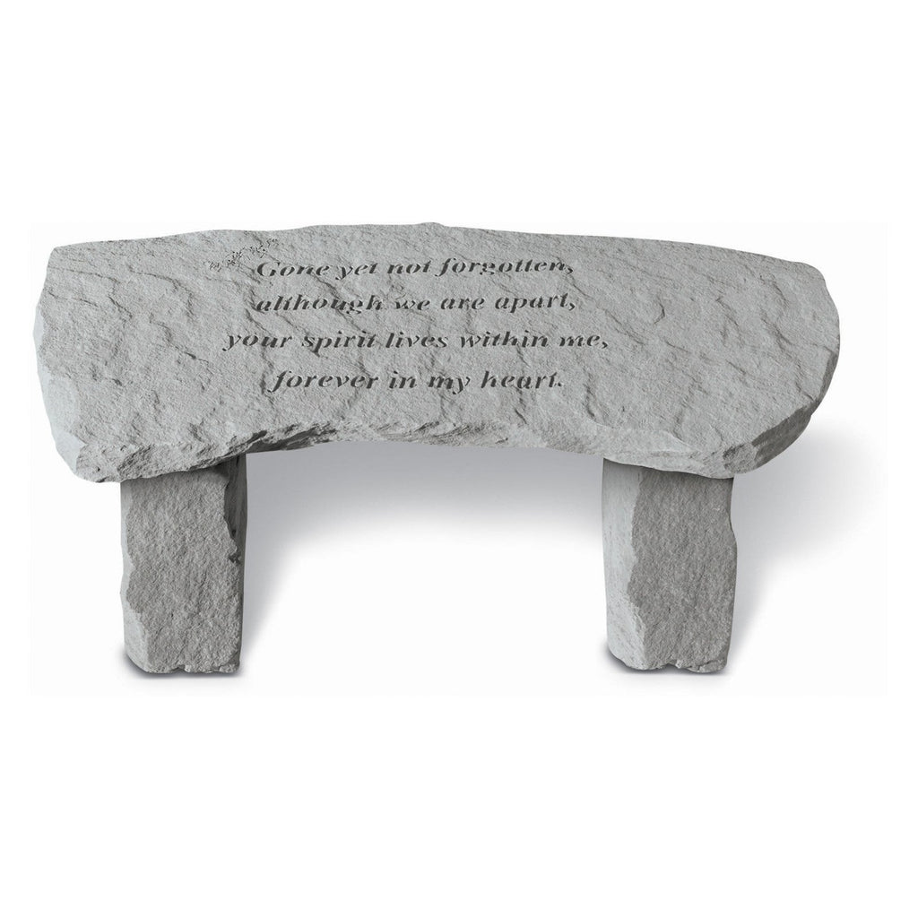 Engraved Stone Memorial Bench