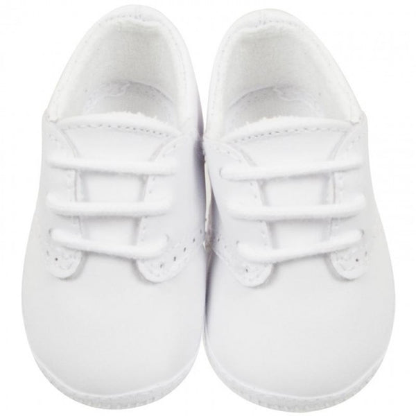 Baby Deer White Leather Saddle Oxford 