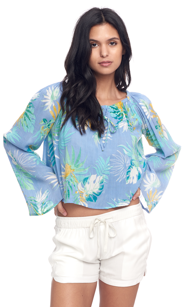 Daydream Of The Shoulder Bell Sleeve Crop Top
