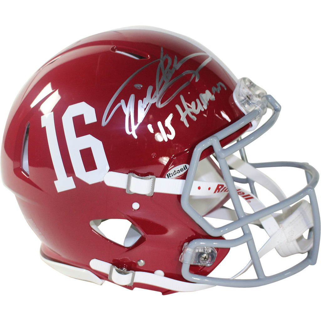 Derrick Henry Autographed Alabama Chrome Mini Football Helmet BAS COA 