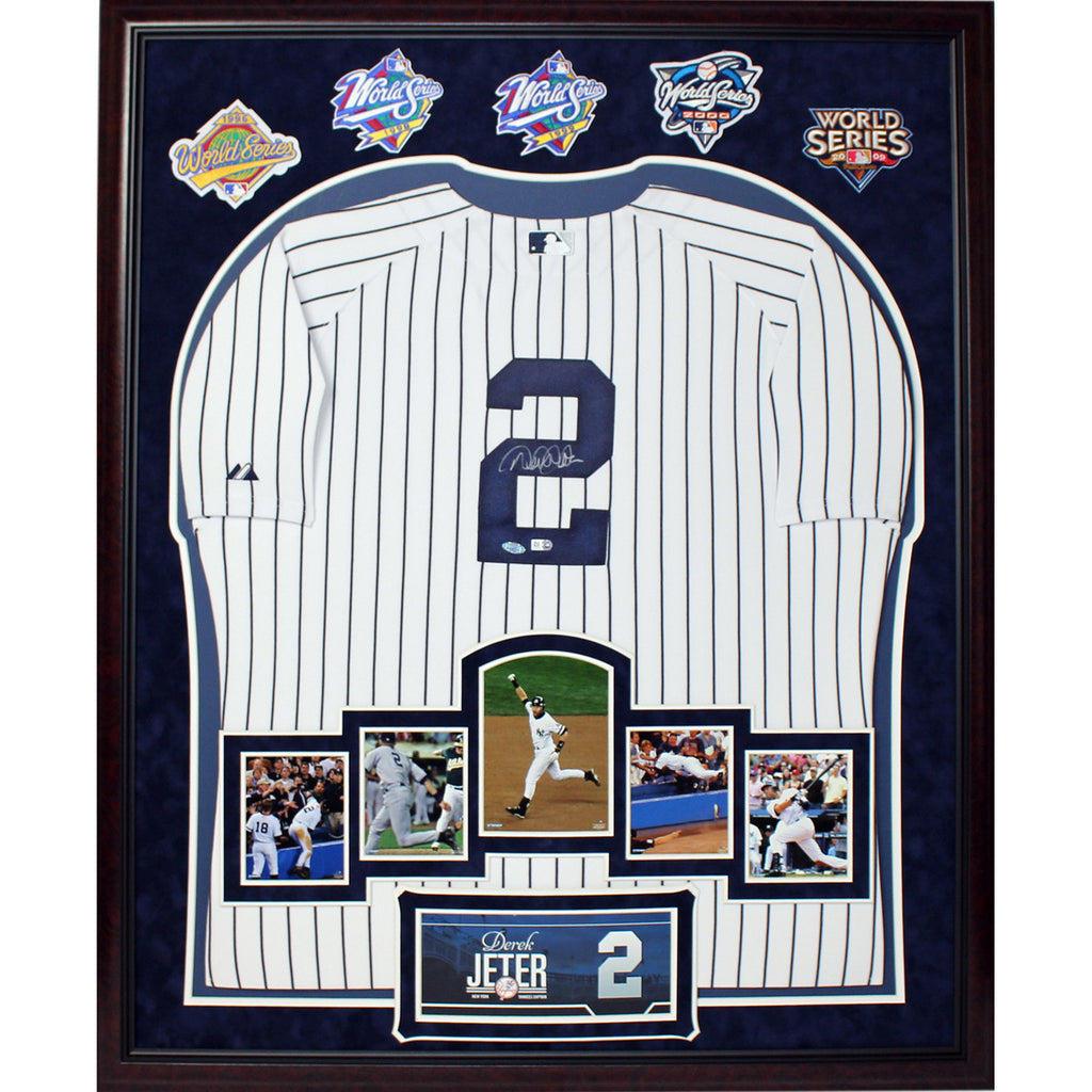 Charitybuzz: Derek Jeter Signed Jersey with Replica Championship Rings